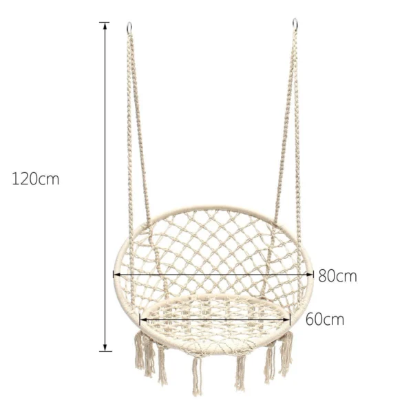 Viseća udobna mrežasta ljuljaška od pamuka