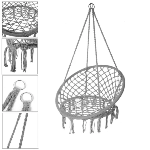 Viseća udobna mrežasta ljuljaška od pamuka
