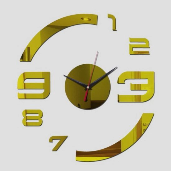 gold Dekorativni 3D Sat - Krug