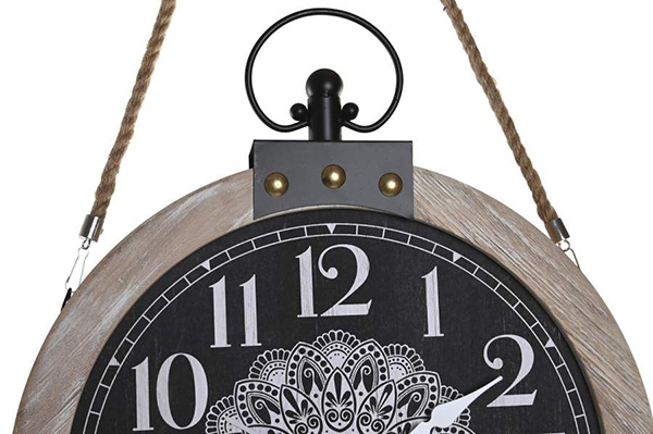 Antikni Drveni Zidni Sat Mandala