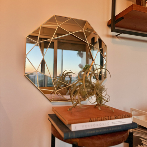 Ogledalo - zlatni osmougao