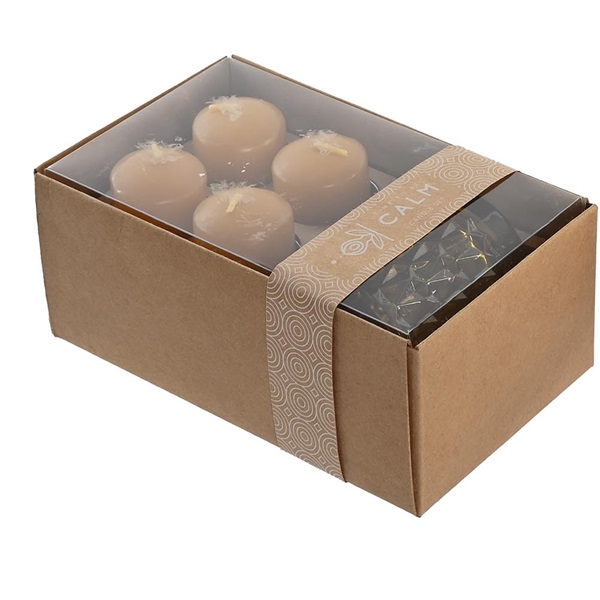 Set zlatna čaša sa 4 sveće