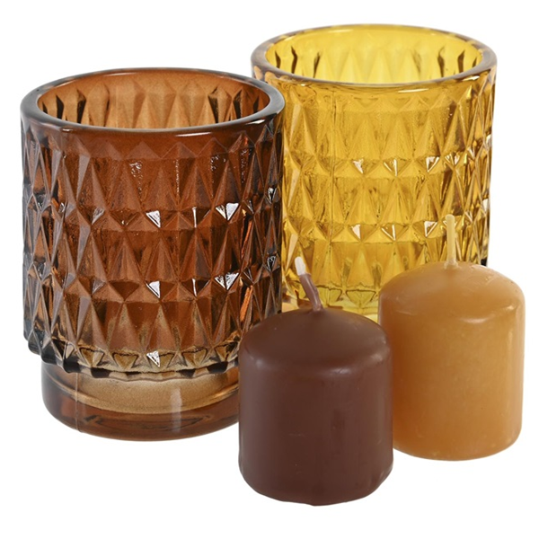 Set ukrasna čaša sa 4 poklon sveće